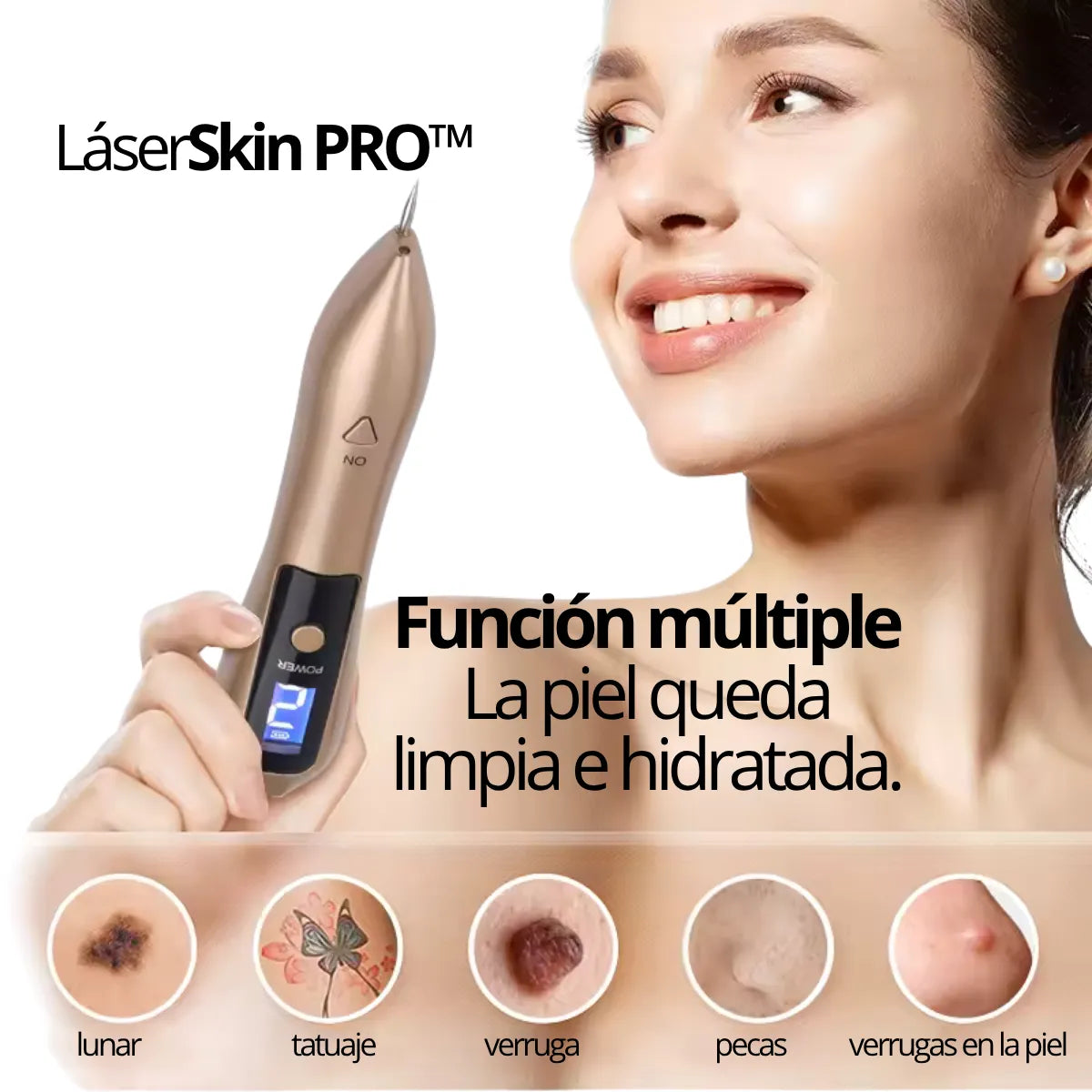 LÁSERSKIN PRO™ CAUTERIZADOR ELIMINA LUNARES, MANCHAS Y VERRUGAS EN SEGUNDOS