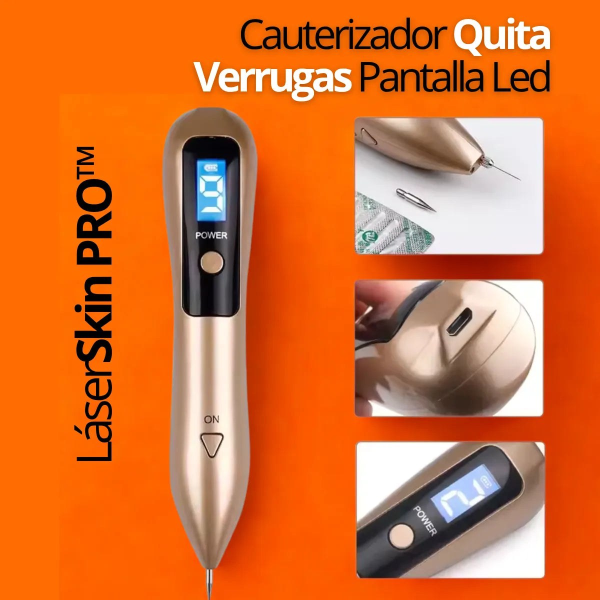 LÁSERSKIN PRO™ CAUTERIZADOR ELIMINA LUNARES, MANCHAS Y VERRUGAS EN SEGUNDOS