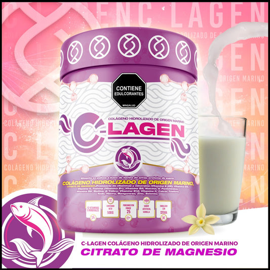 Colageno con citrato de magnesio hidrolizado de origen marino