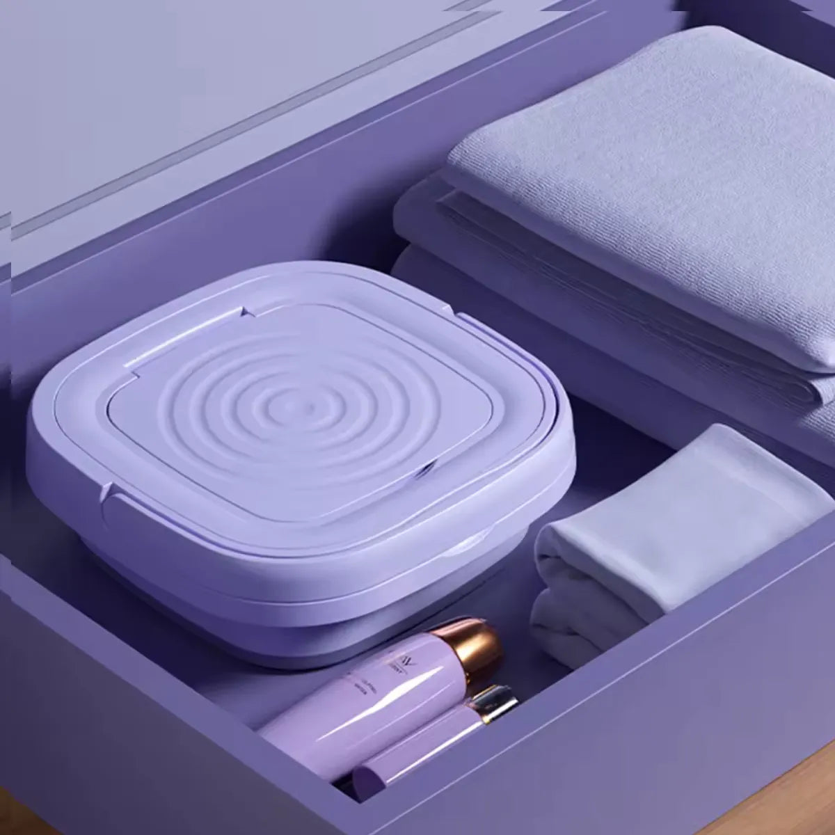Dimensiones de mini lavadora plegable portátil