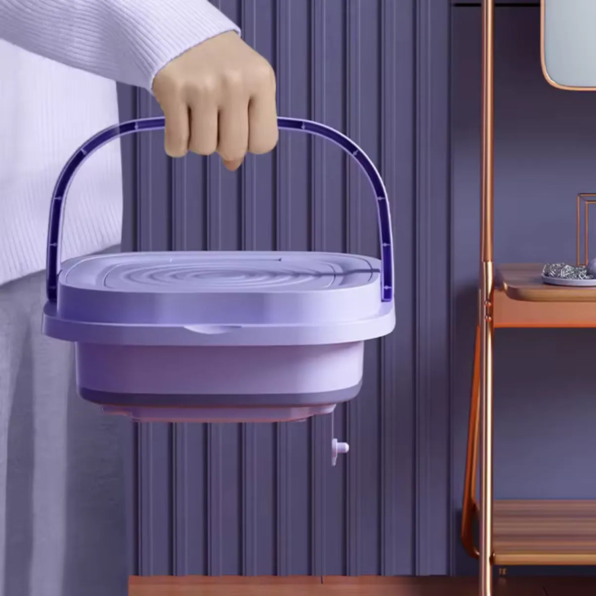 Lavadora portátil plegable para ropa delicada y bebé