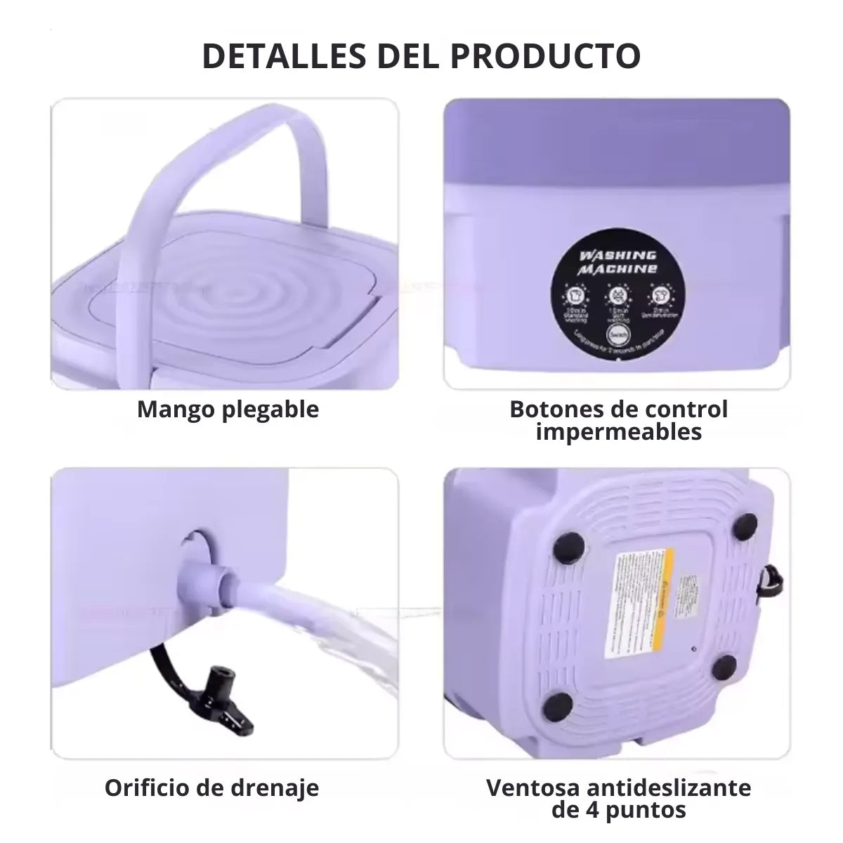 Mini lavadora eléctrica compacta y eficiente