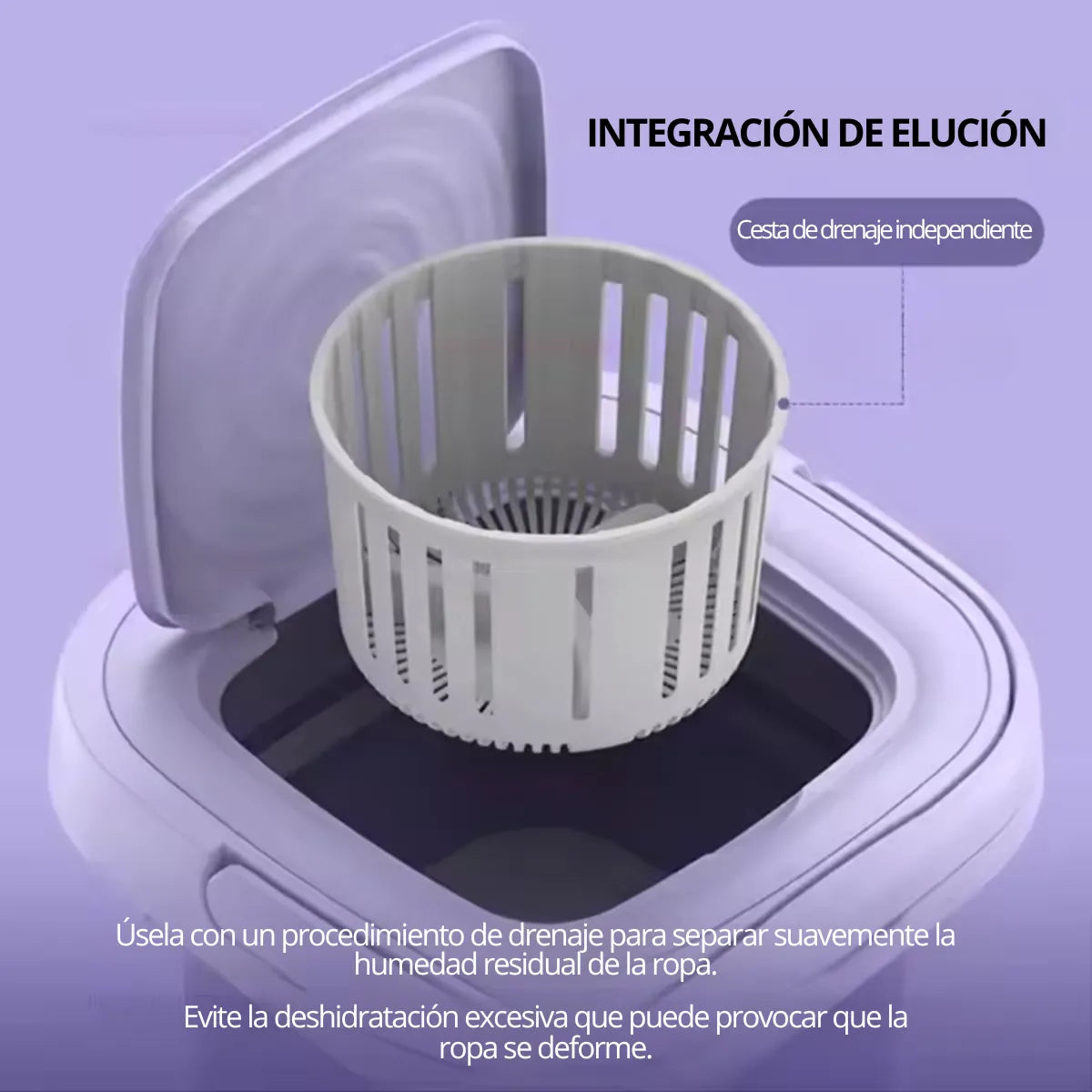 Mini lavadora manual eléctrica fácil de usar