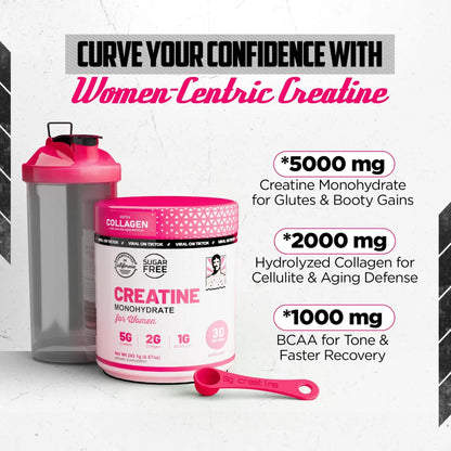 Creatina Monohidratada para Mujeres | Fuerza y Energía+