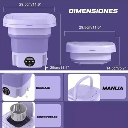 dimensiones mini lavadora plegable